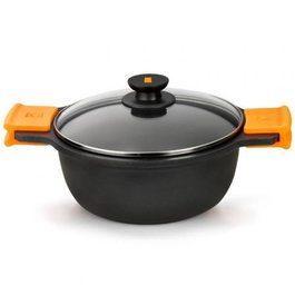 Bra Cacerola Efficient A270336 de Aluminio Fundido Ø36cm con Tapa y Asas de Silicona
